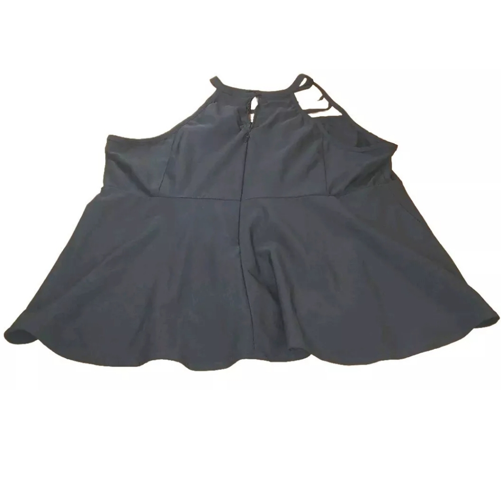 Torrid Blouse Whimisgoth Bengaline High Neck Caged Front Top Emo Punk Biker 5X - Picture 9 of 12